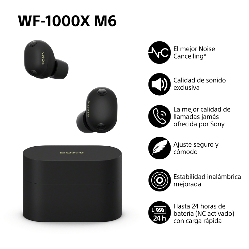 Sony AUDÍFONOS INALÁMBRICOS CON NOISE CANCELLING XM6BZ